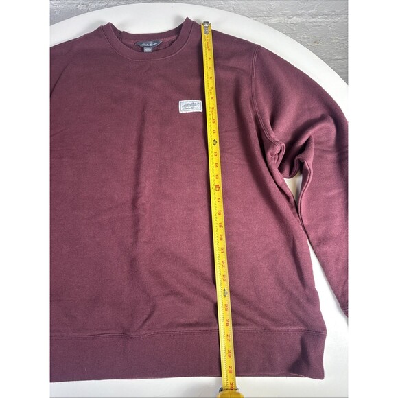 Eddie Bauer Men's Heavyweight Crewneck Sweatshirt XXL Maroon Outdoor - Picture 5 of 7